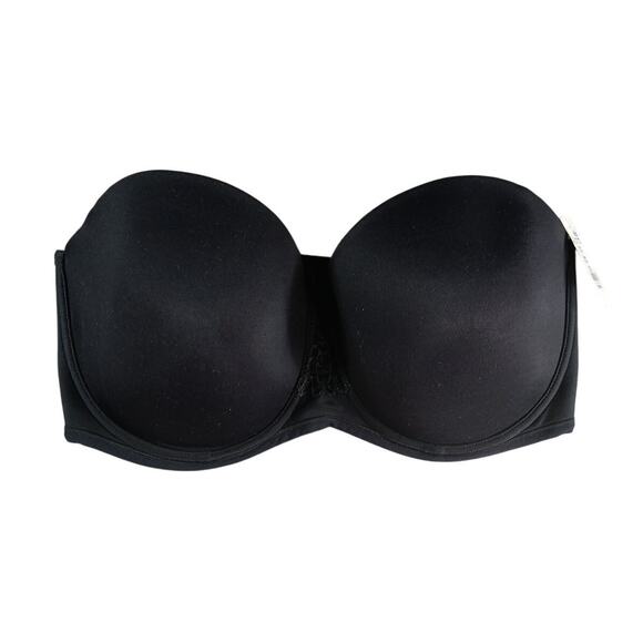 Vanity Fair Bra Womens 38DD Black Strapless Underwire Padded Style 74380 - Picture 1 of 6